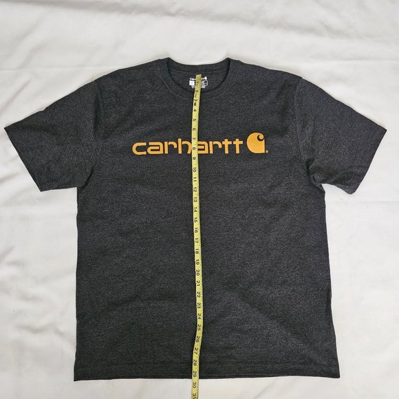 Carhartt Men's Loose Fit Short Sleeve Logo T-Shirt Carbon Heather Size Large - Picture 9 of 11